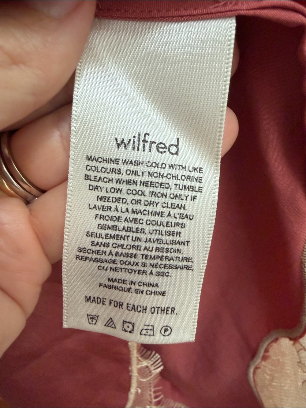 Wilfred Aritzia Sonnet Satin 90s Style Slip Dress with Asymetrical Lace Hem - Picture 5 of 7